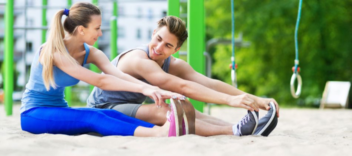 Disfrutando de un gimnasio al aire libre